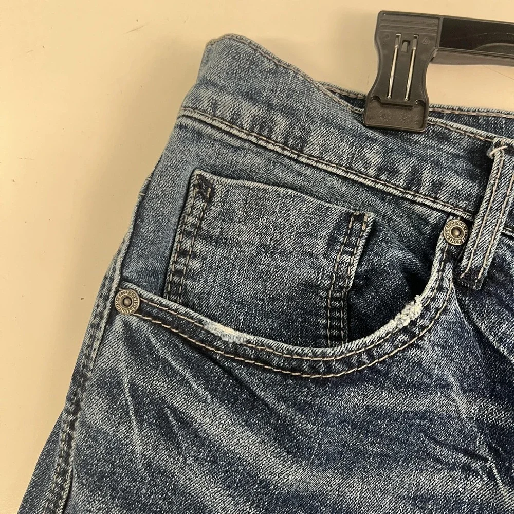 BKE Seth Jeans Mens 38x34 Blue Medium Wash Relaxed Straight Leg Denim Stretch